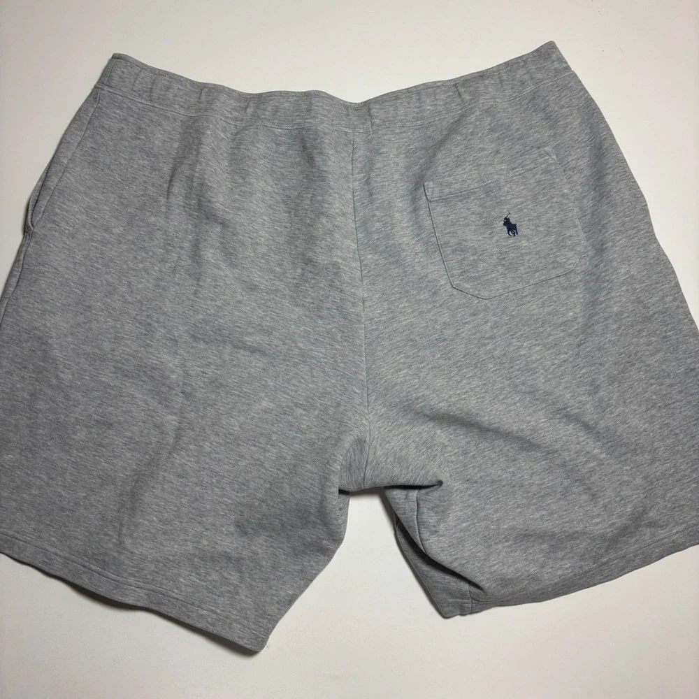 Polo Ralph Lauren Double Knit Mens 3XB Big Tall Fleece Logo Gray Sweat Shorts